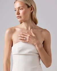 1.25 Carat TW Claw Set Laboratory-Grown Diamond Wedding Ring in 14kt White Gold