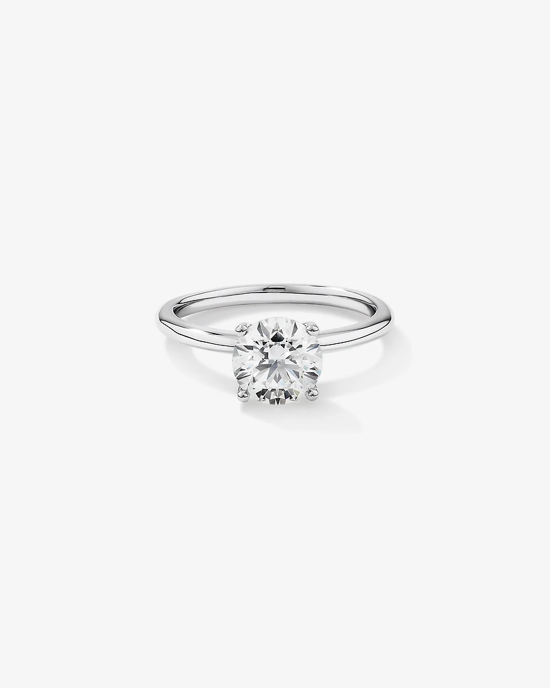 1.50 Carat TW Round Brilliant Laboratory-Grown Diamond Solitaire Engagement Ring 14kt White Gold
