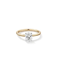 1.25 Carat TW Oval Laboratory-Grown Diamond Solitaire Engagement Ring 14kt Yellow and White Gold