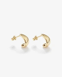 Polished Half Hoop Stud Earrings in 10kt Yellow Gold