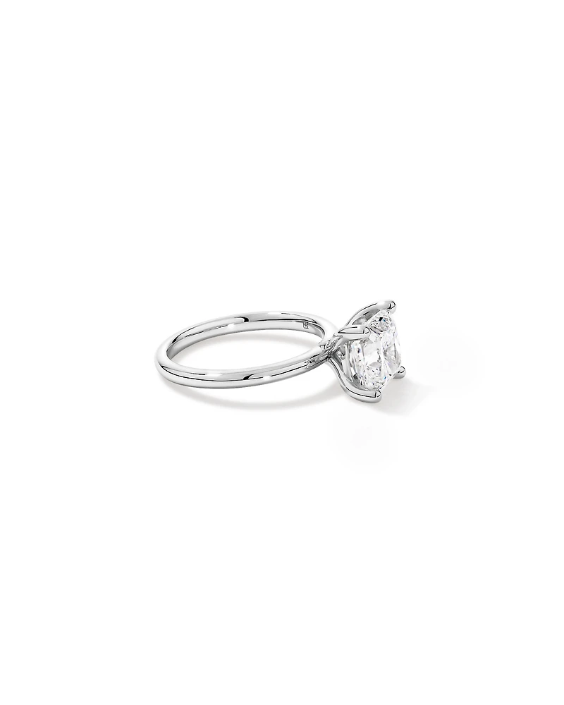 3.00 Carat TW Cushion Cut Laboratory-Grown Diamond Solitaire Engagement Ring Platinum