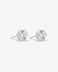 Stud Earrings with Cubic Zirconia in Sterling Silver