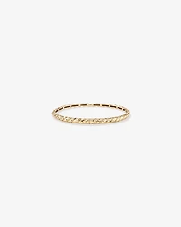 Diamond-Cut Crossaint Bangle in 10kt Yellow Gold