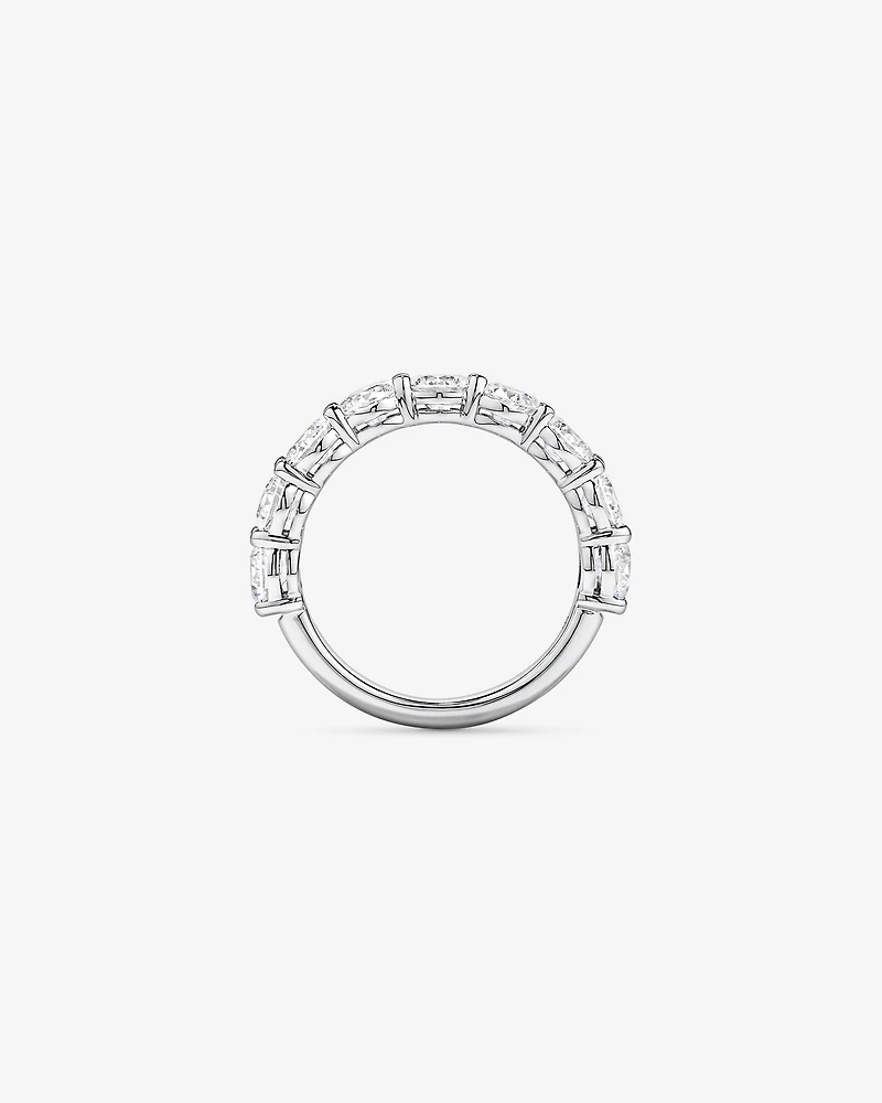 Alliance en or blanc 14 carats sertie d'un diamant rond brillant de 2,74 carats, cultivé laboratoire