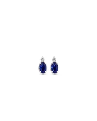 0.05 Carat TDW Laboratory-Grown Diamond & Created Sapphire Gift Set in Silver