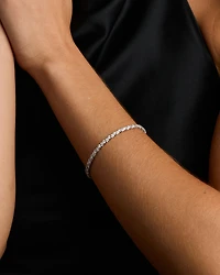 Bracelet de tennis en cœur en diamant cultivé en laboratoire 7,00 carats TW en or jaune 10 carats