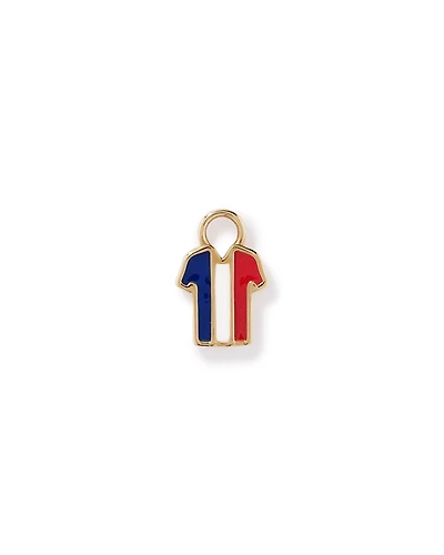 France Jersey Earring Charm in 18Kt Vermeil