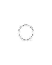 0.25 Carat TW Twist Diamond Wedding Ring in 14kt White Gold