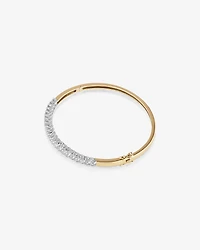 Hinged Bangle with 2 Carat TW of Diamonds 14kt Yellow & White Gold