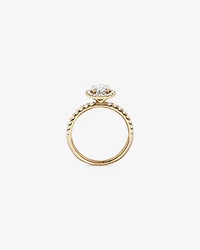 1.78 Carat TW Oval Laboratory-Grown Diamond Halo Engagement Ring in 14kt Yellow Gold