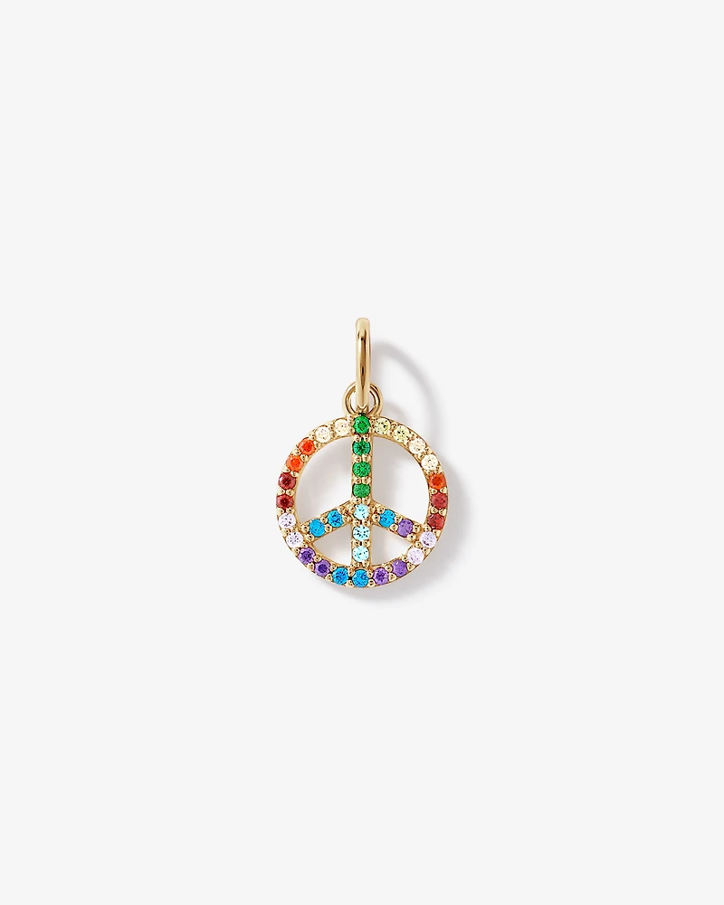 Peace Pendant in 18Kt Vermeil with Cubic Zirconia