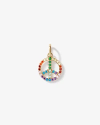 Peace Pendant in 18Kt Vermeil with Cubic Zirconia