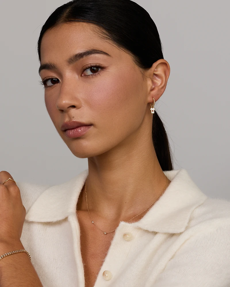 Japan Jersey Earring Charm in 18Kt Vermeil