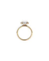 2.34 Carat TW Oval Cut Laboratory-Grown Diamond Halo Engagement Ring in 14kt Yellow Gold