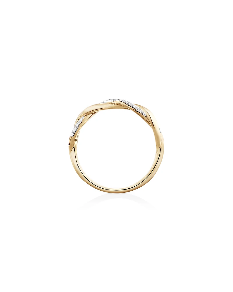 Twist Ring with 0.20 Carat TW of Diamonds in 10kt Yellow Gold