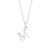 "M" Initial Pendant in Sterling Silver