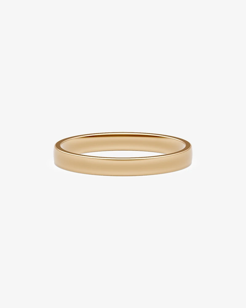 Half Round Wedding Band 10kt Yellow Gold