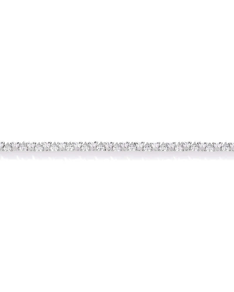 6.60 Carat TW Laboratory-Grown Diamond Heart Tennis Bracelet in 10kt White Gold