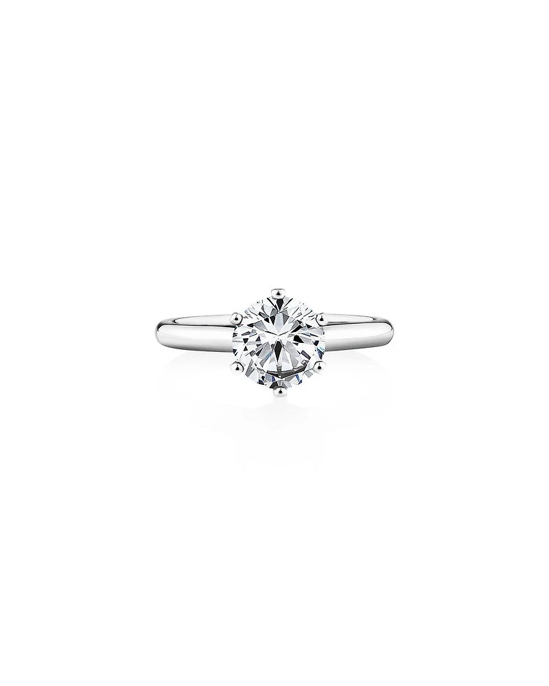 Certified Solitaire Engagement Ring with a 1.50 Carat TW Diamond in 18kt White Gold