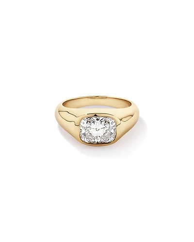 2.00TW Elongated Cushion Laboratory-Grown Diamond Ring 14kt Yellow Gold