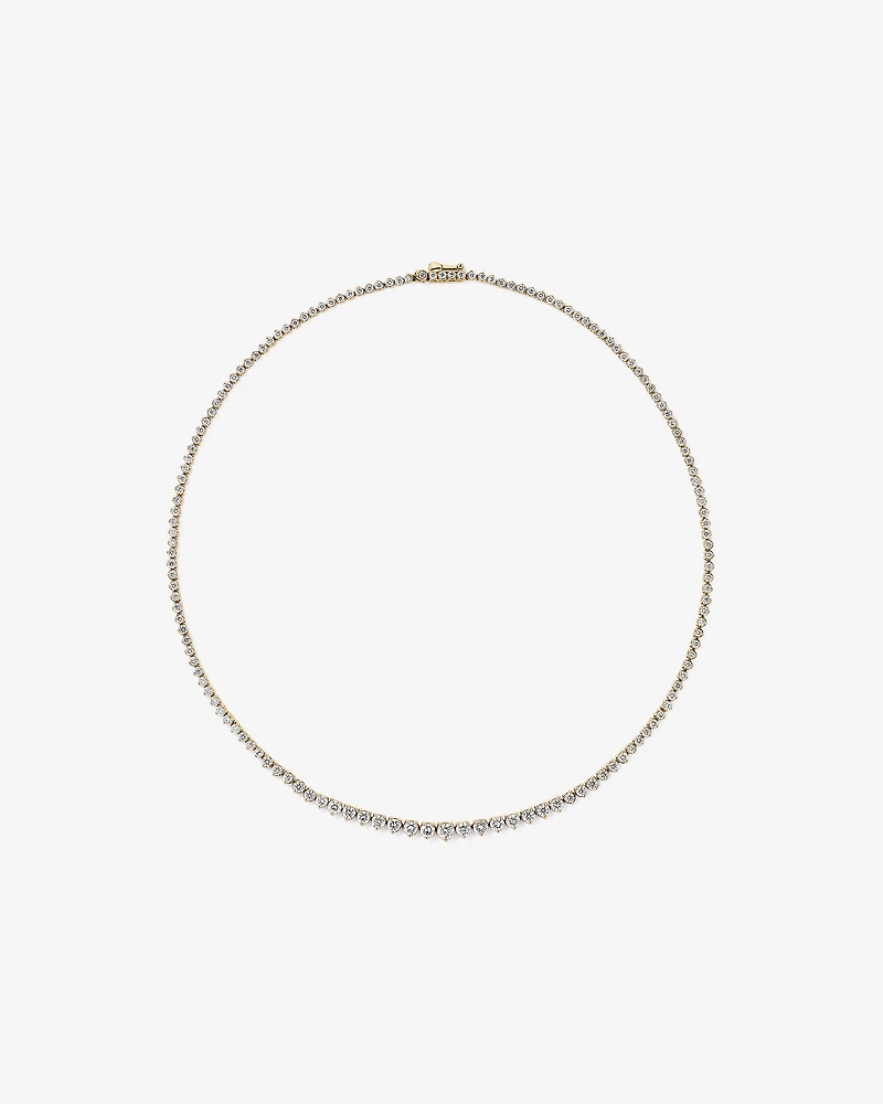 6.00 Carat TW Graduated Diamond RivieraTennis Necklace in 18kt Yellow Gold