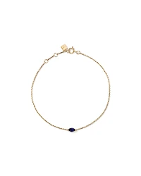 East West Marquise-Cut Created Sapphire Bracelet in 10kt Yellow Gold