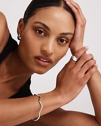 Wave Bangle in Sterling Silver