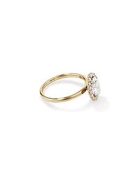 1.46 Carat TW Oval Cut Laboratory-Grown Diamond Halo Engagement Ring in 14kt Yellow Gold