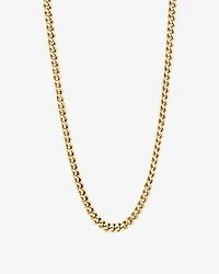 55cm (22") 9mm Width Semi Solid Diamond Cut Curb Chain in 10kt Gold