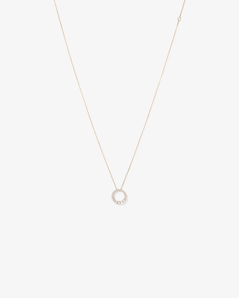 0.38 Carat TW Diamond Graduated Circle Necklace in 10kt Yellow Gold