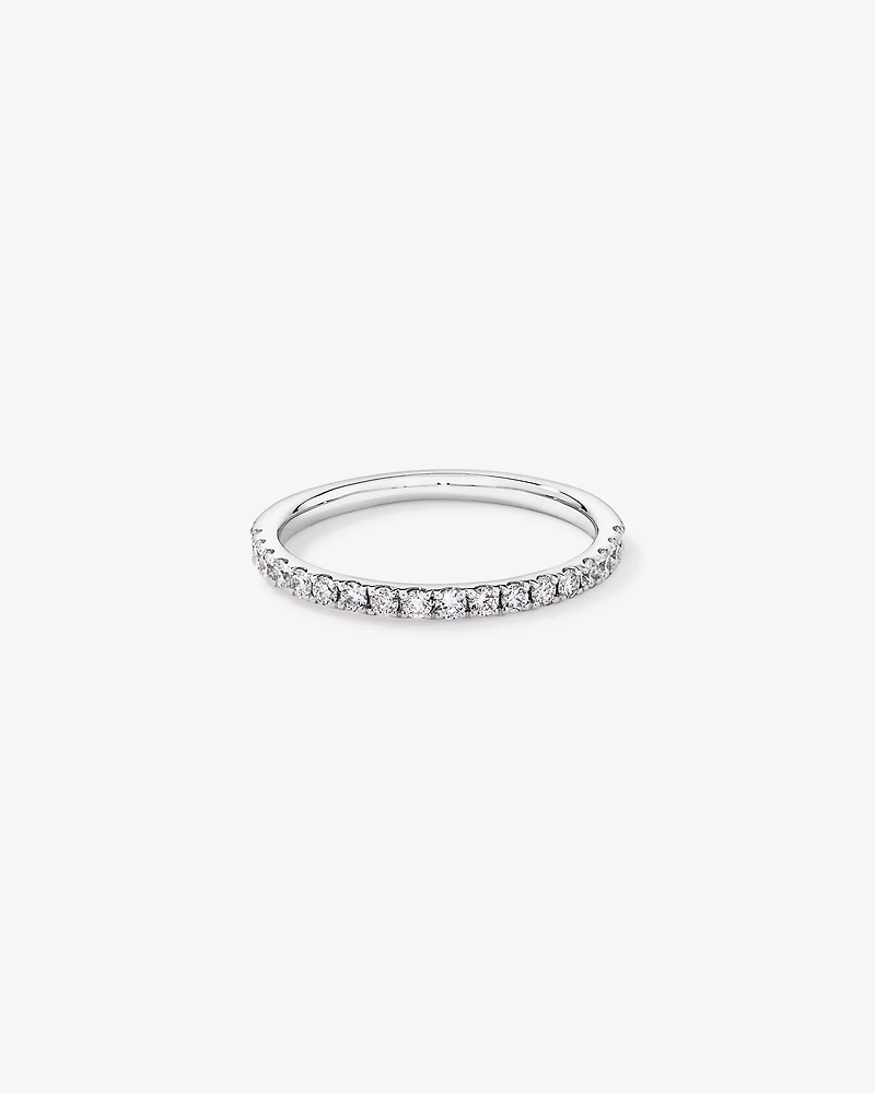 0.34TW Round Brilliant Laboratory-Grown Diamond Wedding Band 14kt White Gold