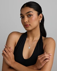 Pendentif rond Saint Christophe en argent sterling