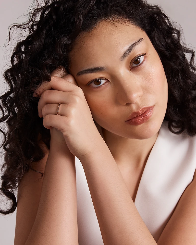 Signature Connect Curve Ring 10kt Rose Gold