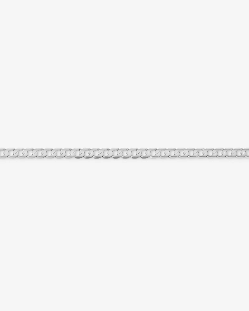 21cm (22") 4.5mm-5mm Width Curb Bracelet in 10kt White Gold