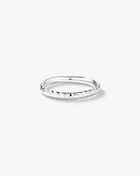 Hammered Finish Ring 10kt White Gold