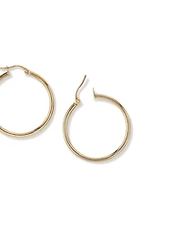25mm Round Hoop Earrings 10kt Yellow Gold
