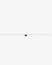 Oval East-West Sapphire Necklace in 10kt Yellow Gold