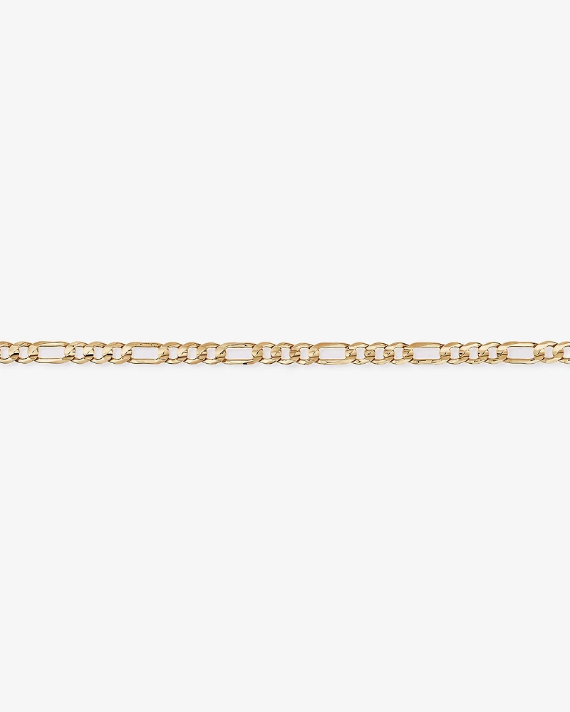 55cm (22") 15mm Solid Figaro Chain in 10kt Yellow Gold