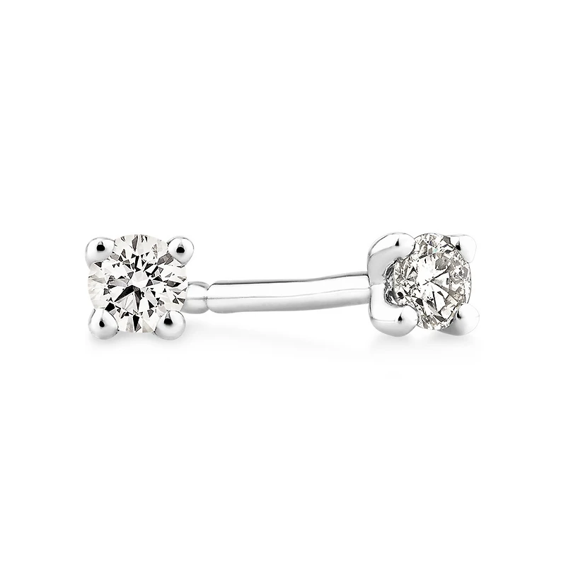 Solitaire Stud Earrings with 0.10 Carat TW of Diamonds 10kt Yellow Gold