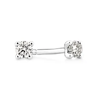 Solitaire Stud Earrings with 0.10 Carat TW of Diamonds 10kt Yellow Gold