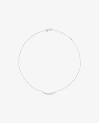 1.00TW Lab Diamond Graduated Necklace in Silver