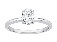 0,70 Carat Poids Total Bague De Fiançailles Solitaire En Diamant Laboratoire Ovale Or Blanc 14 Carats