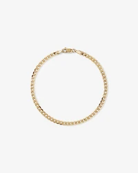 21cm (8.5") 3.75mm Flat Beveled Curb Bracelet in 10kt Yellow Gold