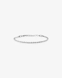 24cm (9.5") 2.5mm-3mm Width Rope Bracelet in Sterling Silver