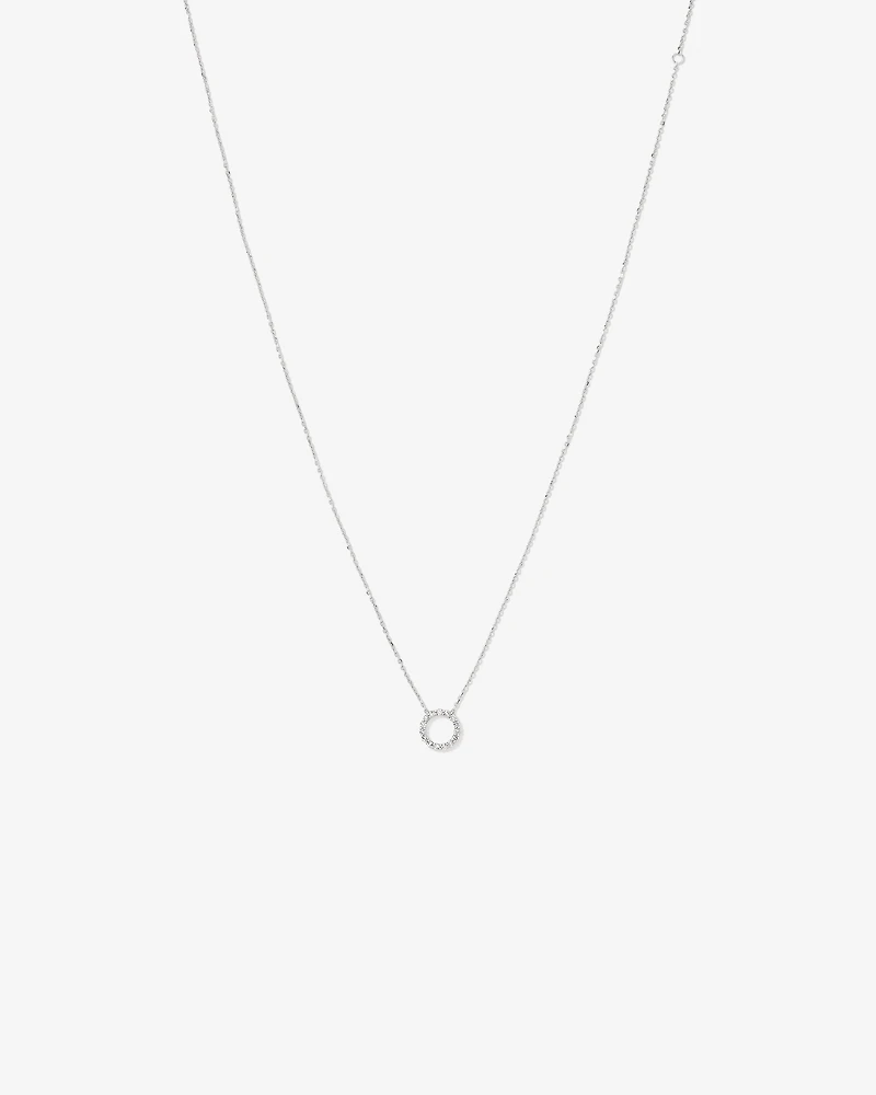 Carat TW Diamond Circle Necklace in 10kt White Gold