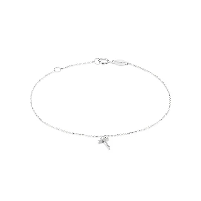 19cm (7.5") T Initial Bracelet in Sterling Silver