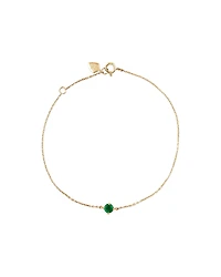 Bracelet with Emerald in 10kt Yellow Gold