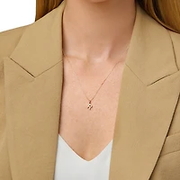 R Initial Pendant in 10kt Yellow Gold