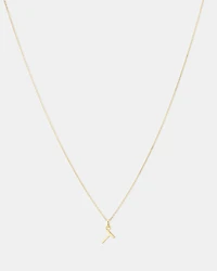 T Initial Pendant in 10kt Yellow Gold