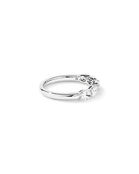 Alliance en or blanc 14 carats sertie d'un diamant ovale de laboratoire 1,25 carat (poids total)